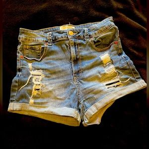 Size L jean shorts with stretch- gently used in great condition.